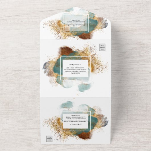 Elégante invitation de mariage/rsvp/détails. (Dehors)