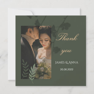 Élégante invitation de mariage vert olive personna