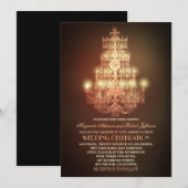 élégante invitation de mariage vintage chandelier (Devant / Derrière)