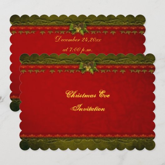 Élégante invitation de Noël (Devant / Derrière)