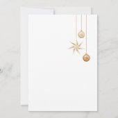 Élégante invitation de Noël avec des étoiles d'or (Dos)