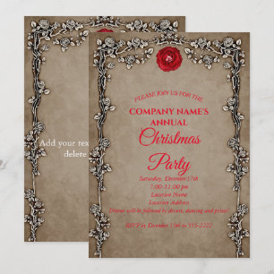 Elégante invitation de Noël gothique