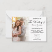 élégante invitation de photo de jour de mariage de (Devant)