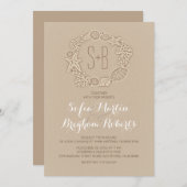 Elégante invitation décontractée de mariage sur la (Devant / Derrière)