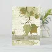 Elégante invitation du mariage de automne de la vi (Debout devant)