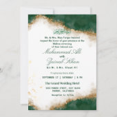 Élégante invitation Emerald Green Valima (Devant)