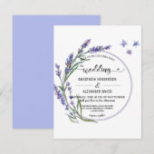 Élégante Invitation florale à la cérémonie mariage (Devant / Derrière)