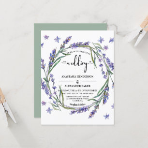 Élégante Invitation florale à la cérémonie mariage