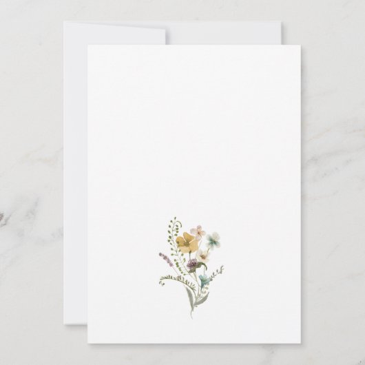 Elégante Invitation Florale Douche nuptiale (Dos)