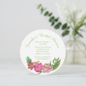 Elégante Invitation Florale Douche nuptiale (Debout devant)