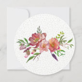 Elégante Invitation Florale Douche nuptiale (Dos)