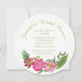 Elégante Invitation Florale Douche nuptiale (Devant)