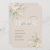 Elégante Invitation Florale Douche nuptiale (Devant / Derrière)