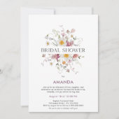 Elégante Invitation Florale Douche nuptiale (Devant)