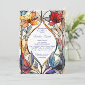 Elégante Invitation Florale Douche nuptiale (Debout devant)