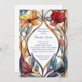 Elégante Invitation Florale Douche nuptiale (Devant / Derrière)