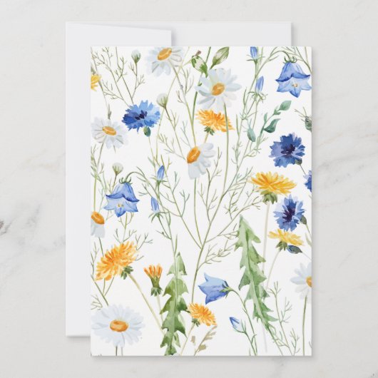 Elégante Invitation Florale Douche nuptiale (Dos)