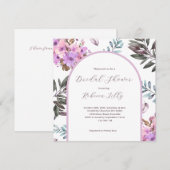 Elégante Invitation Florale Douche nuptiale (Devant / Derrière)