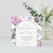 Elégante Invitation Florale Douche nuptiale (Debout devant)