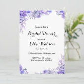 Elégante Invitation Florale Douche nuptiale (Debout devant)