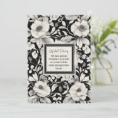 Elégante Invitation Florale Douche nuptiale (Debout devant)