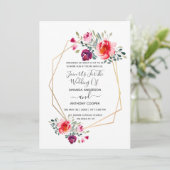 Elégante invitation florale, rsvp & réception (Debout devant)