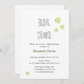 Elégante invitation joyeuse de douche nuptiale (Devant / Derrière)