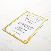 Elégante invitation Mariage Art Déco Blanc (Rotation)