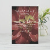 Élégante invitation mariage Tulip Flower (Debout devant)