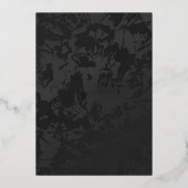 Elégante Invitation moderne Black Silver Foil (Verso)