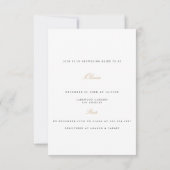Élégante invitation Noël Floral Douche nuptiale (Dos)