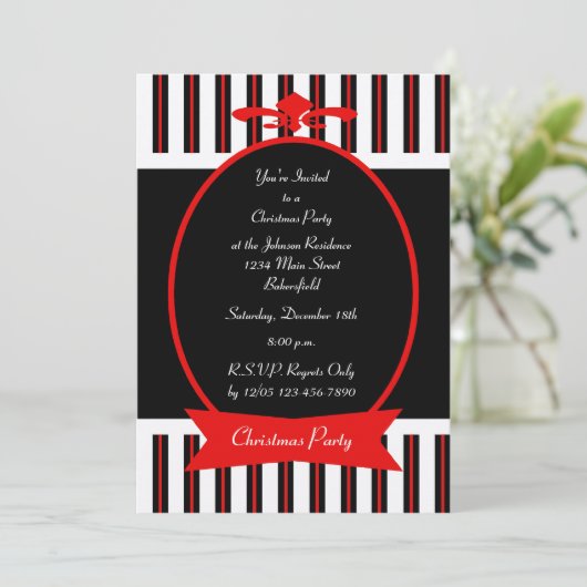 Élégante invitation Noël Noël Noël (Debout devant)