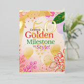 Élégante invitation numérique 50e anniversaire (Debout devant)