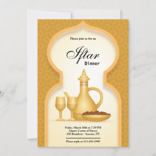 Elégante invitation or Iftar