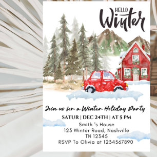 Élégante invitation pour la fête des Fêtes d'Hiver