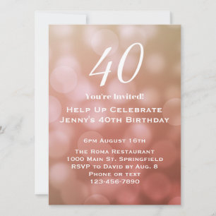 Élégante invitation pour son 40e anniversaire en r