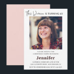 Elégante invitation pour son 60e anniversaire Phot<br><div class="desc">Elégante invitation à 60e anniversaire pour sa photo moderne</div>