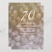 Elégante invitation pour son 70e anniversaire (Devant / Derrière)