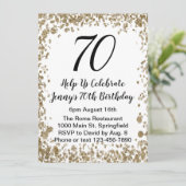 Elégante invitation pour son 70e anniversaire en o (Debout devant)