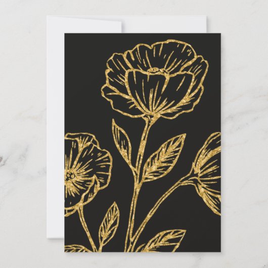 Élégante Invitation Soiree double anniversaire (Dos)