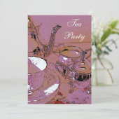 Elégante invitation Tea Party (Debout devant)