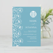 Elégante invitation traditionnelle de mariage chin (Debout devant)