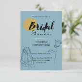 Élégante invitation unique de douche nuptiale (Debout devant)