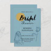 Élégante invitation unique de douche nuptiale (Devant / Derrière)