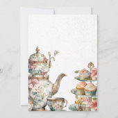 Elégante Invitation Victorian Birthday Tea Party (Dos)