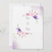 Elégante invitation violette (Dos)