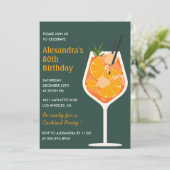 Elégante invitations de 80e anniversaire Cocktail  (Debout devant)
