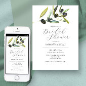 Elégante Invitations de douche nuptiale Aquarelle