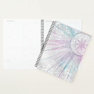 Elégante Iridescente Sun Moon Mandala Silver Desi