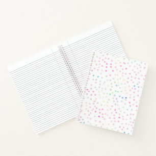 Elegante Iridiserende Glitter Stippen Wit Design Notitieboek